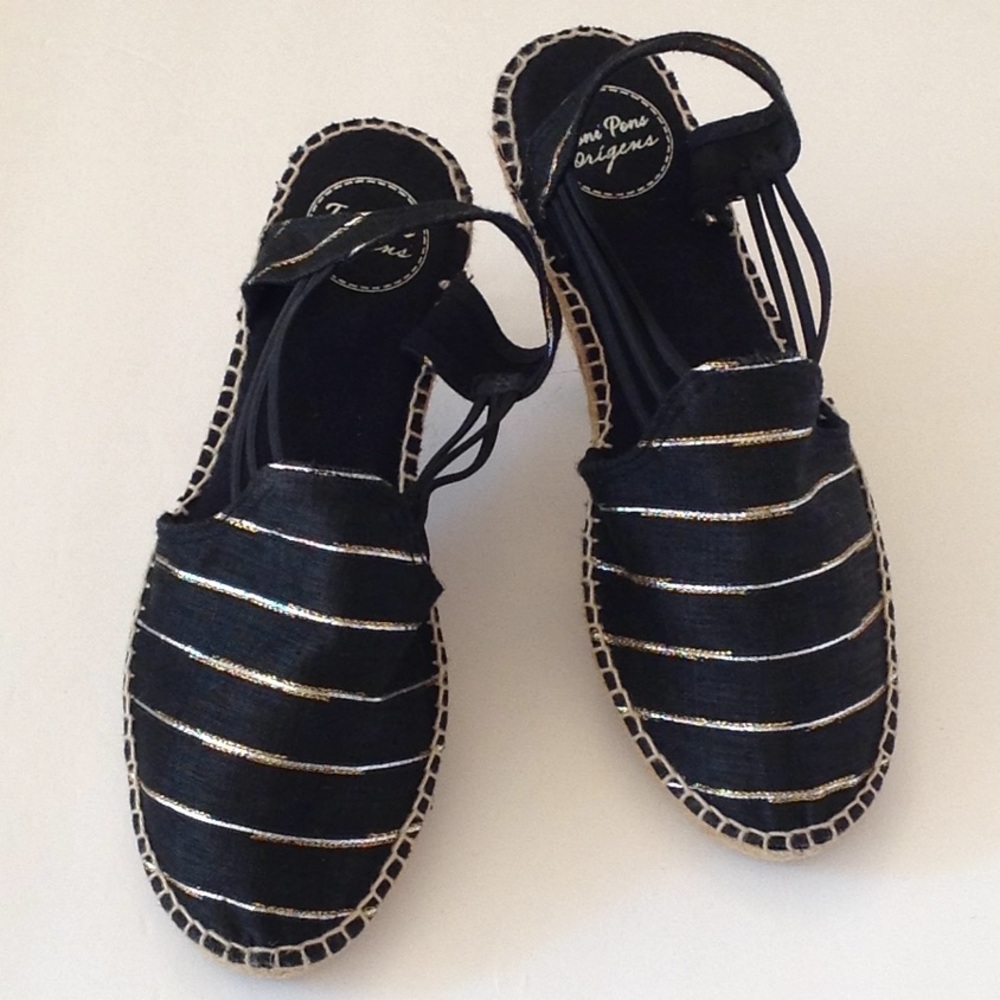 🍃🌹Toni Pons Origens - Gold / Silver Espadrilles - Picture 2 of 7